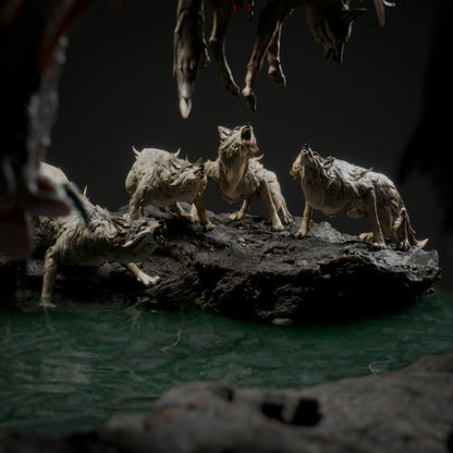 Black Dragon Hunt | D&D TTRPG Mini | Rescale Miniatures