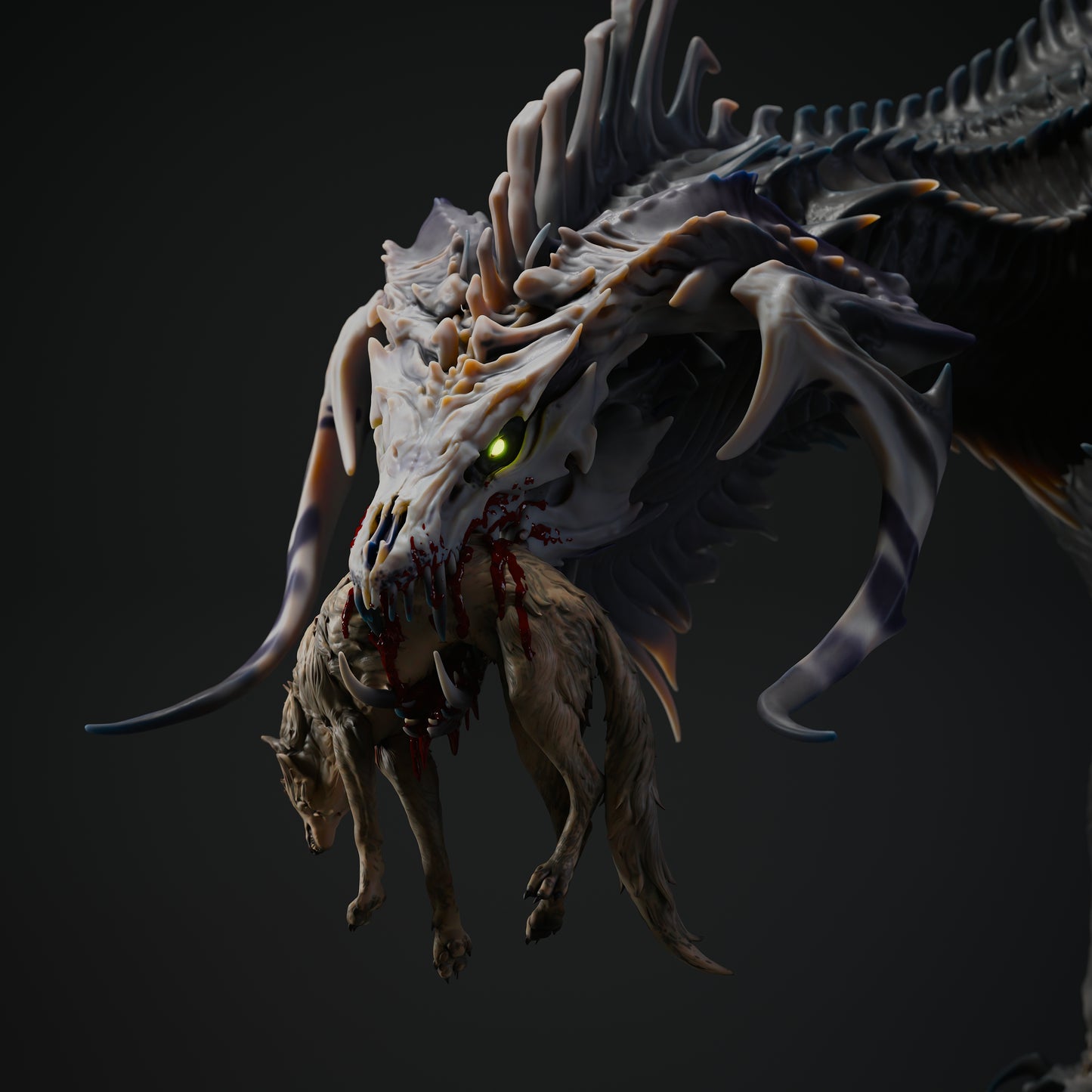 Black Dragon Hunt | D&D TTRPG Mini | Rescale Miniatures