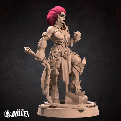 Black Demon Rider miniature from Tattles Told 3D featuring a dark demon character for D&D TTRPG gameplay.