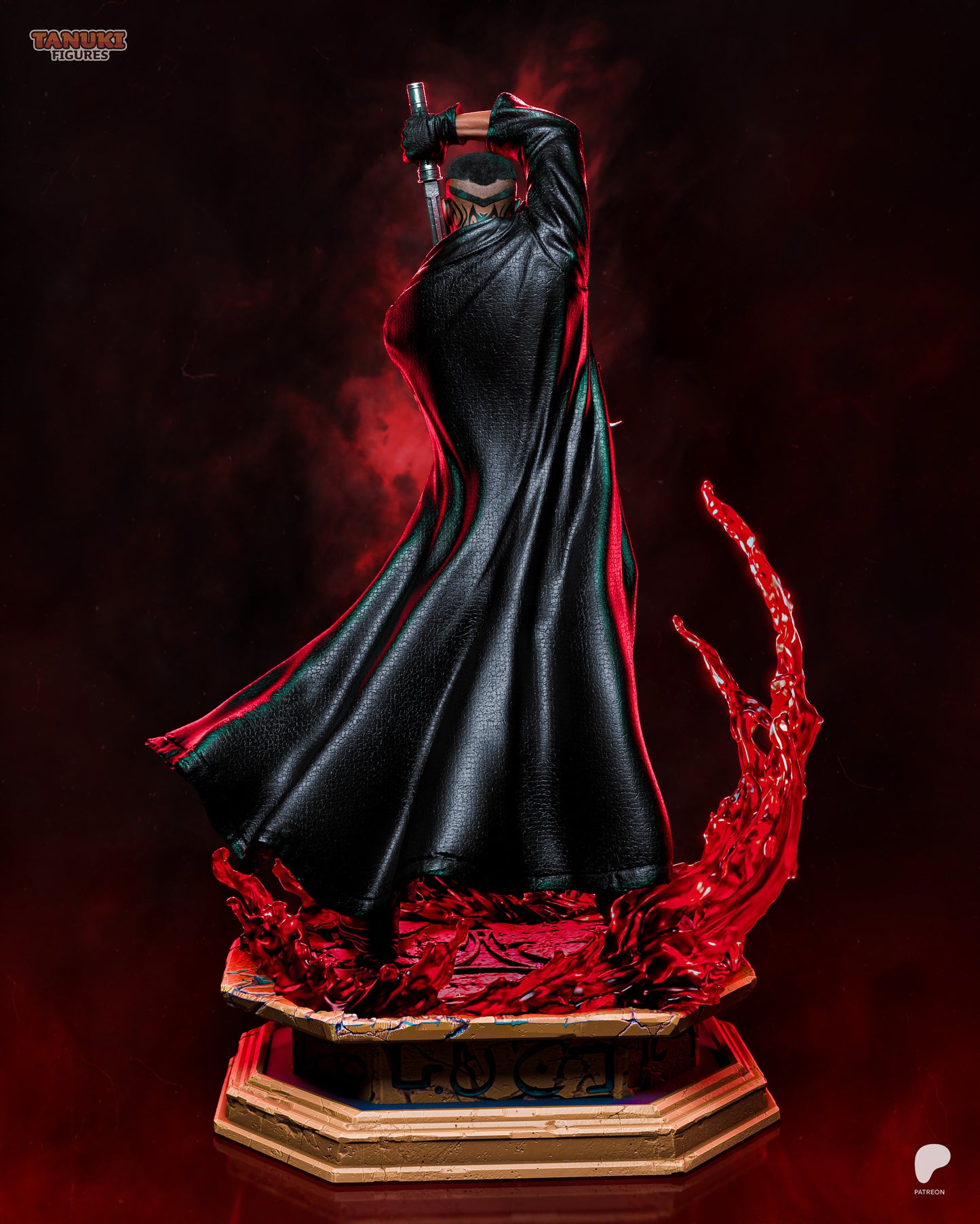 Resin garage kit figure of Vampiric Vampire Hunter by Tattles Told 3D, featuring a detailed tanuki-inspired design.