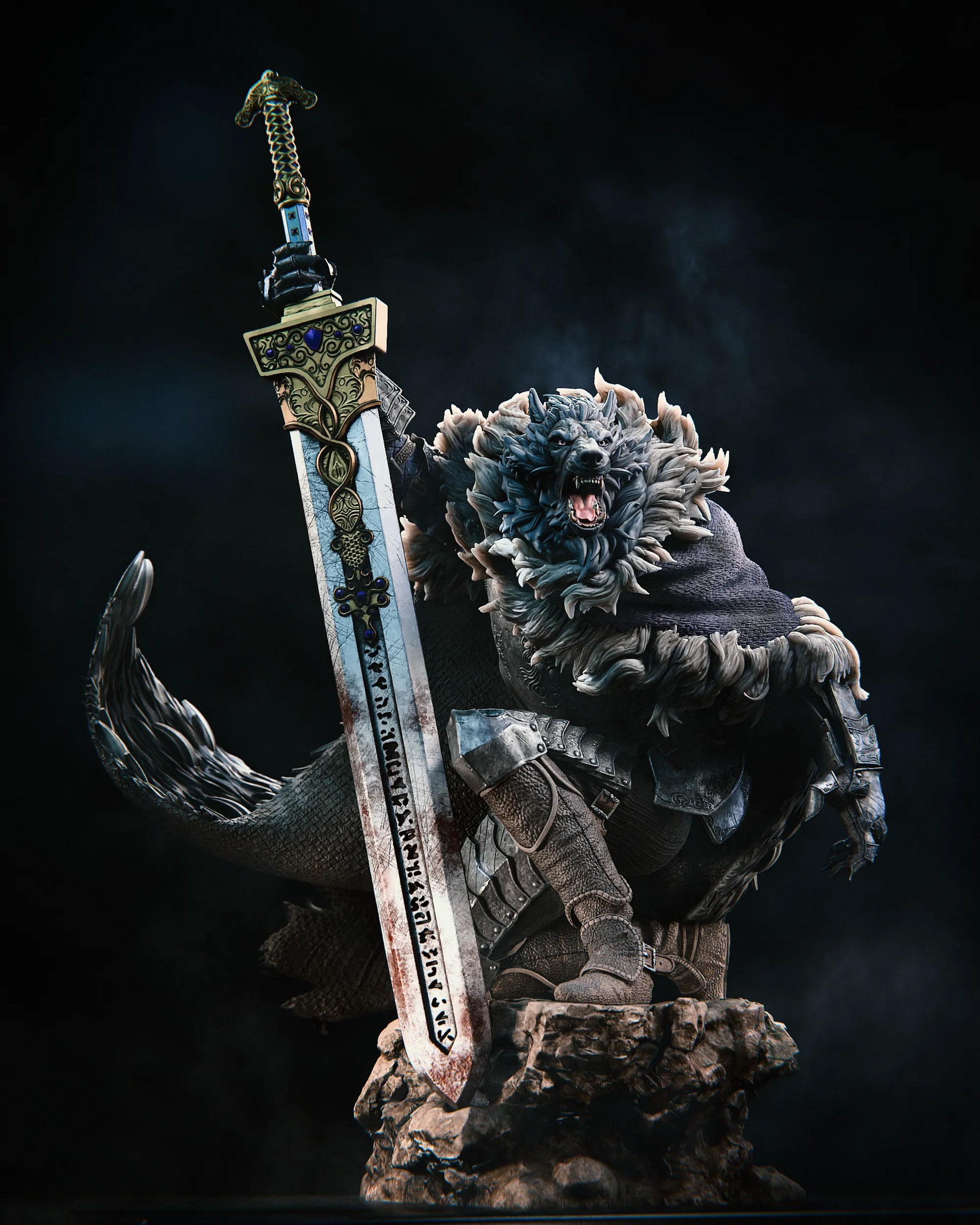 1:12 Half-Wolf Knight | Resin Garage Kit Figure Game Fan Art | CA 3D Studios