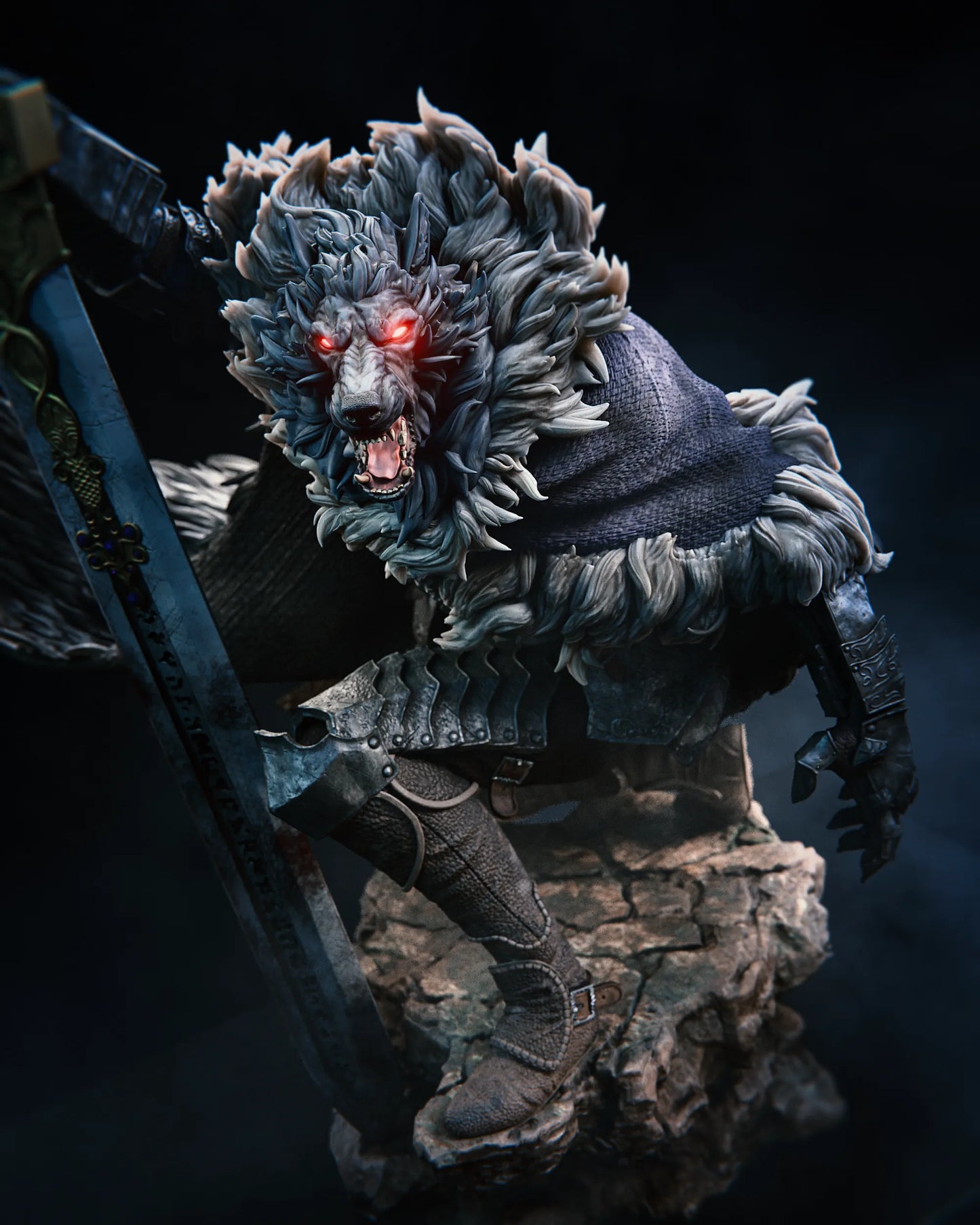 1:12 Half-Wolf Knight | Resin Garage Kit Figure Game Fan Art | CA 3D Studios