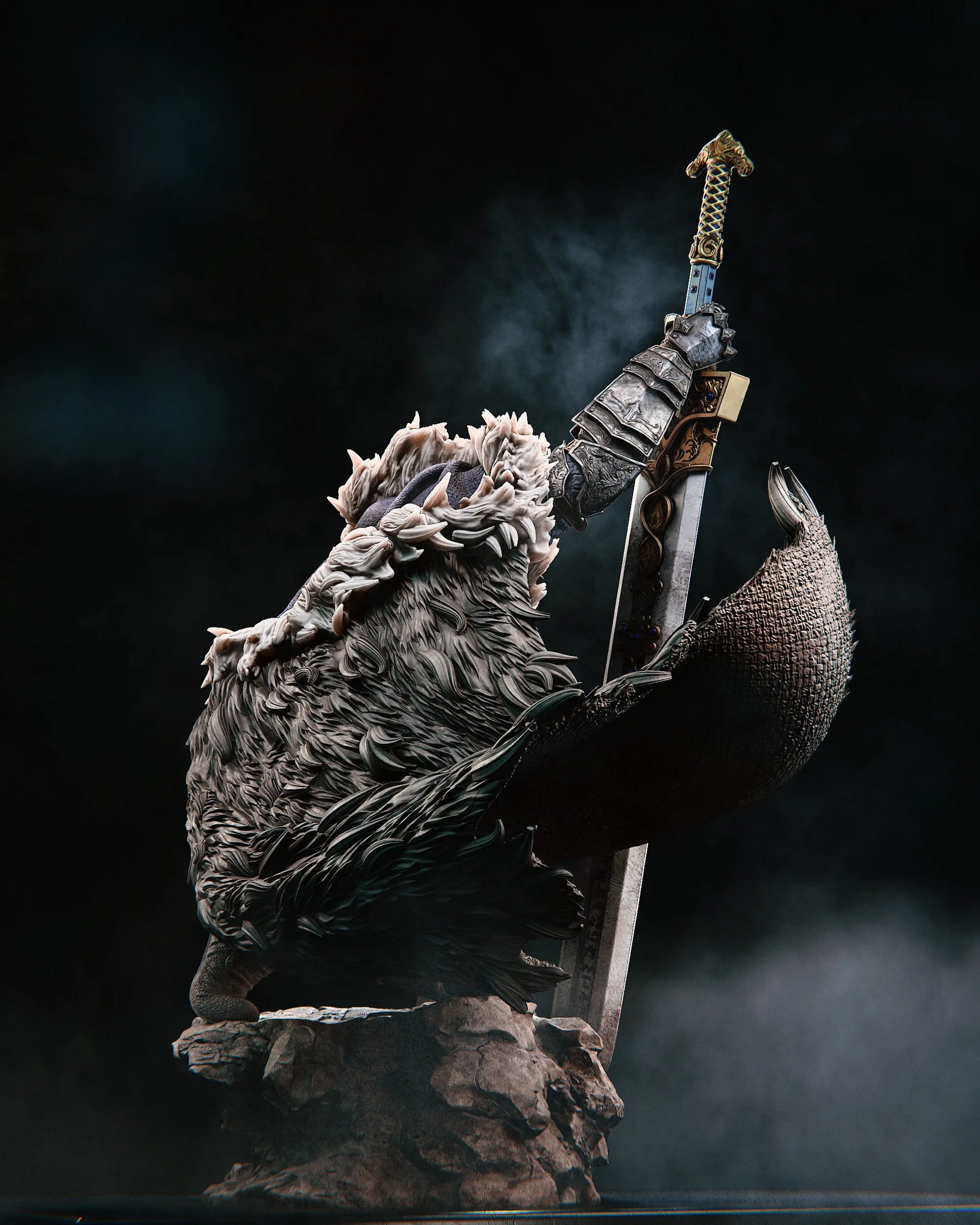 1:12 Half-Wolf Knight | Resin Garage Kit Figure Game Fan Art | CA 3D Studios