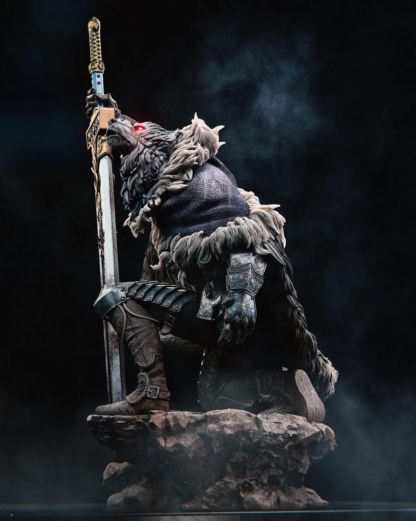 1:12 Half-Wolf Knight | Resin Garage Kit Figure Game Fan Art | CA 3D Studios