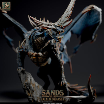 Blue Dragon Elder | D&D TTRPG Mini | Rescale Miniatures