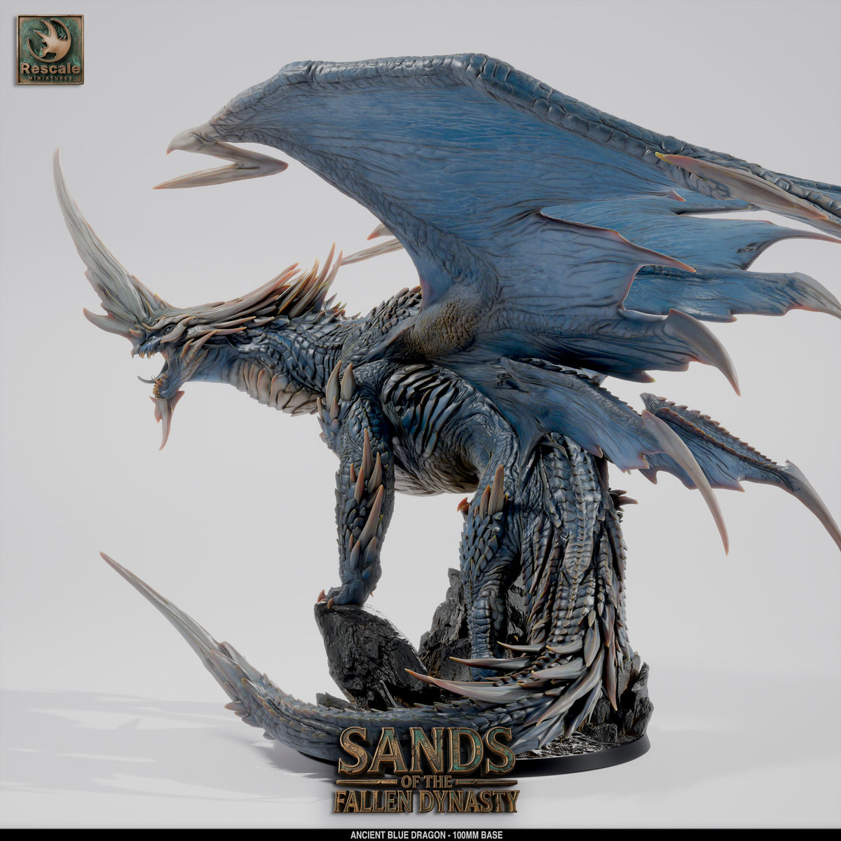 Blue Dragon Elder | D&D TTRPG Mini | Rescale Miniatures