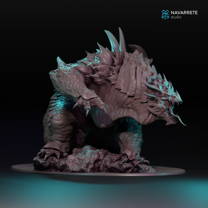 Detailed image of Bravhulg, the Worm of Vorgath miniature from Tattles Told 3D, designed for tabletop gaming by Navarrete Studio.