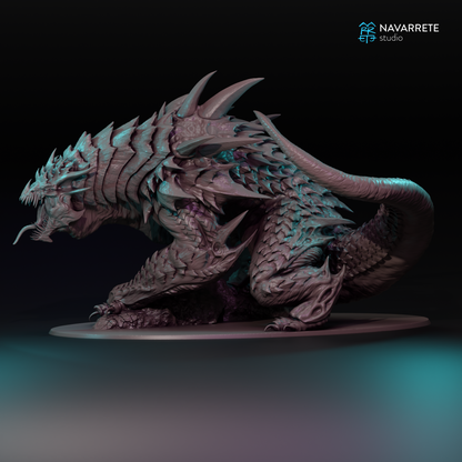 Detailed image of Bravhulg, the Worm of Vorgath miniature by Tattles Told 3D, featuring intricate sculpting for tabletop gaming.