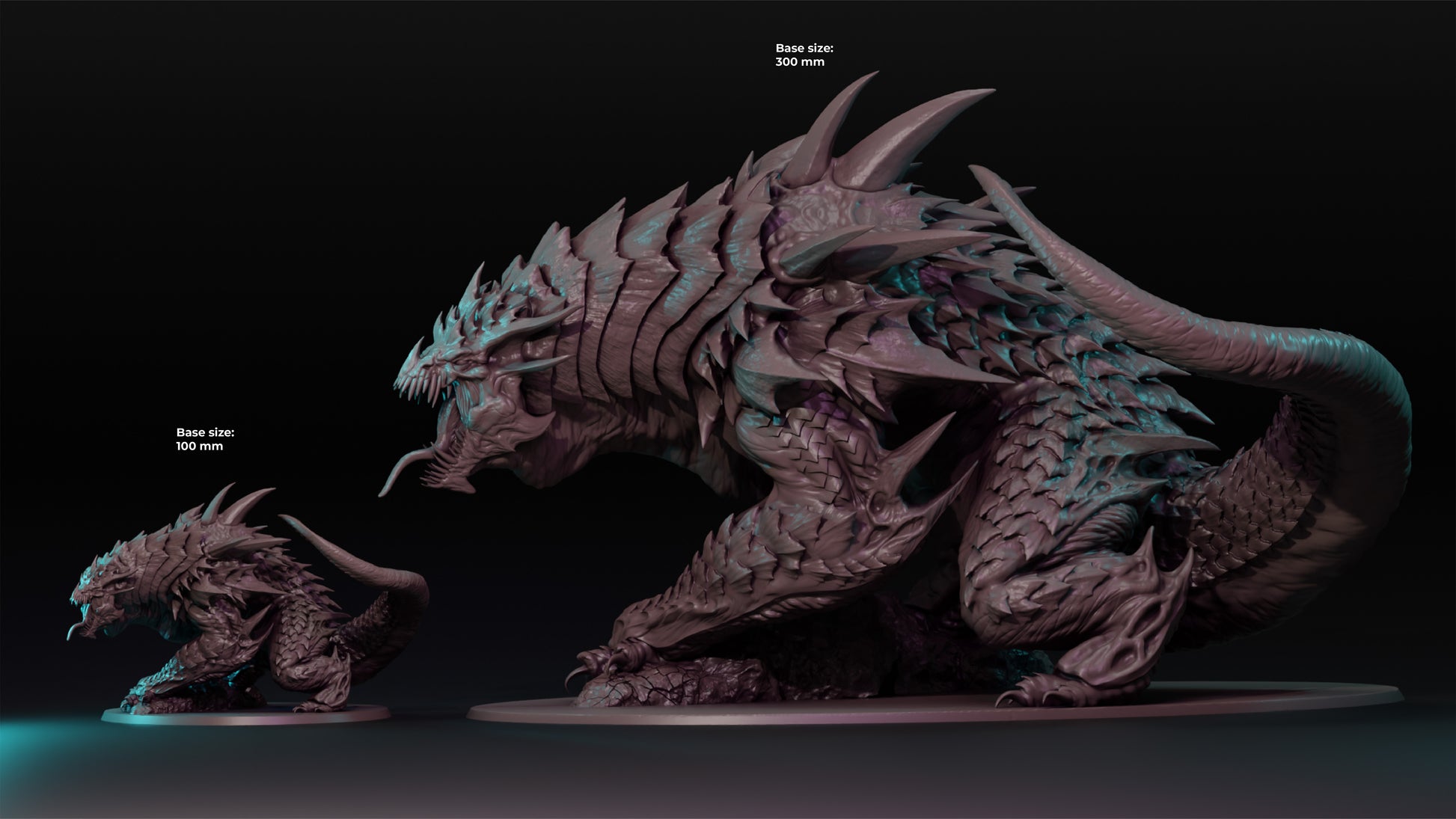 Miniature of Bravhulg, the Worm of Vorgath from Tattles Told 3D's tabletop gaming figures, detailed green creature with multiple limbs.