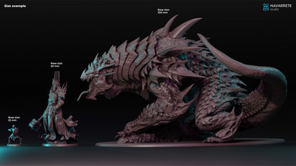 Miniature of Bravhulg, The Worm of Vorgath from Tattles Told 3D, featuring detailed textures and menacing design for tabletop gaming.
