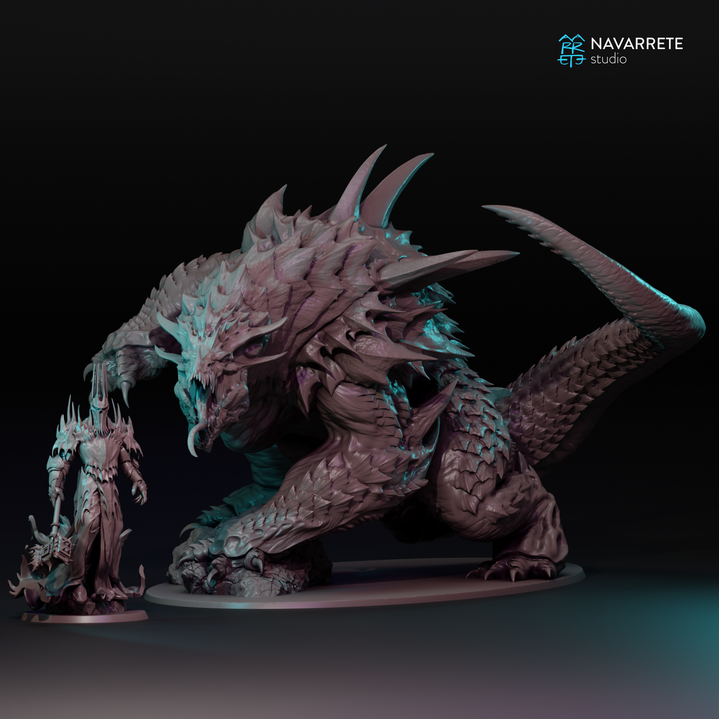 Miniature of Bravhulg, The Worm of Vorgath from Tattles Told 3D, designed for tabletop gaming, featuring detailed sculpting.