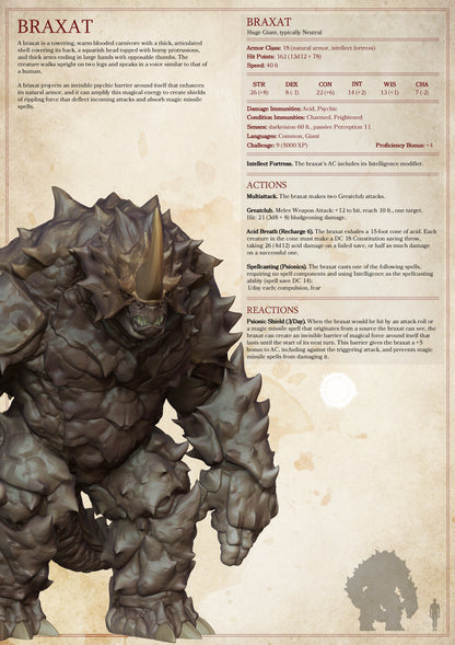 Braxat | D&D TTRPG Monster Miniature | Yasashii Kyojin Studio