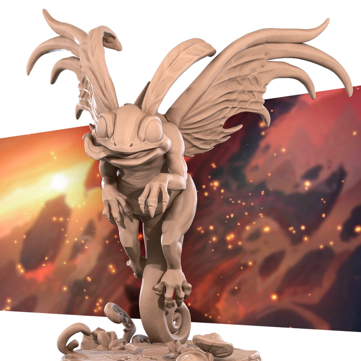 Realm of Bulletcraft, Dragon Trickster | D&D Pathfinder TTRPG Miniature | Bite the Bullet