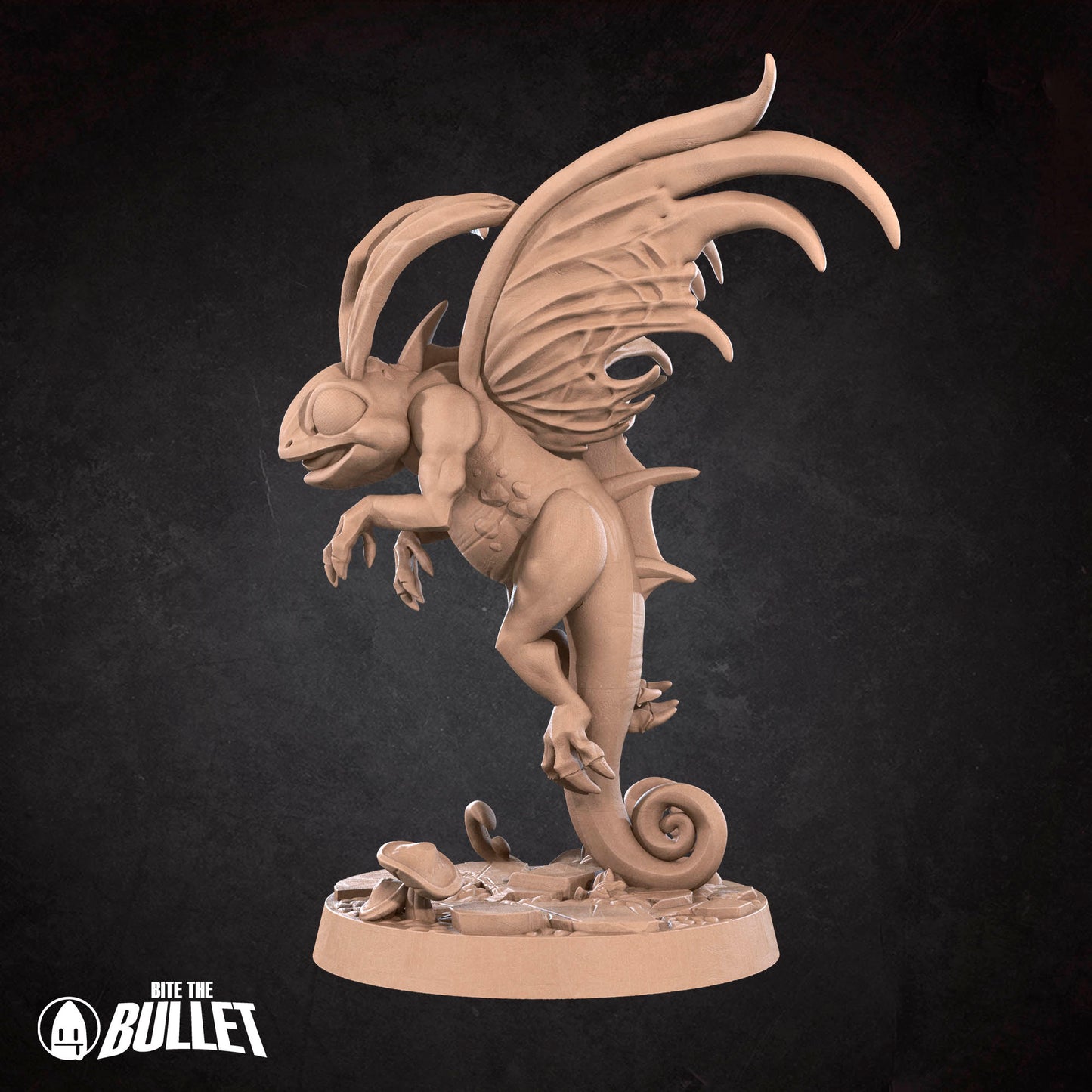 Realm of Bulletcraft, Dragon Trickster | D&D Pathfinder TTRPG Miniature | Bite the Bullet