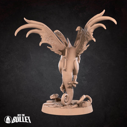 Realm of Bulletcraft, Dragon Trickster | D&D Pathfinder TTRPG Miniature | Bite the Bullet