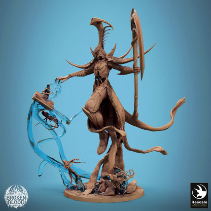 Broken Velkaran The Fallen miniature from Tattles Told 3D, a detailed TTRPG monster miniature with blood and broken features.