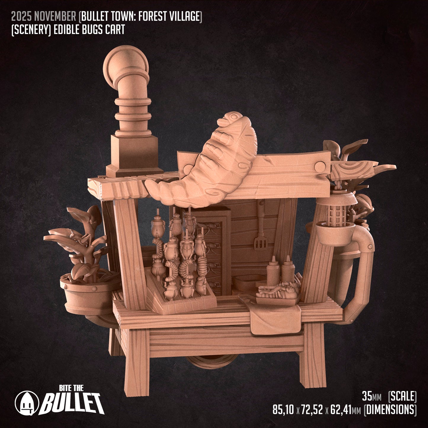 Bullet Town Forest Village, Edible Bugs Sale Point Set | D&D TTRPG Scatter | Bite the Bullet