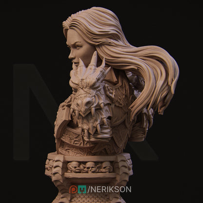 Aleehra the Dragon Knight | Garage Resin Kit Statue | D&D TTRPG Fantasy Miniature | Nerikson