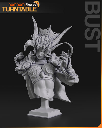 Resin garage kit figure of the Dragon of the Eternal Dream by Tattles Told 3D, detailed bust with intricate dragon design.
