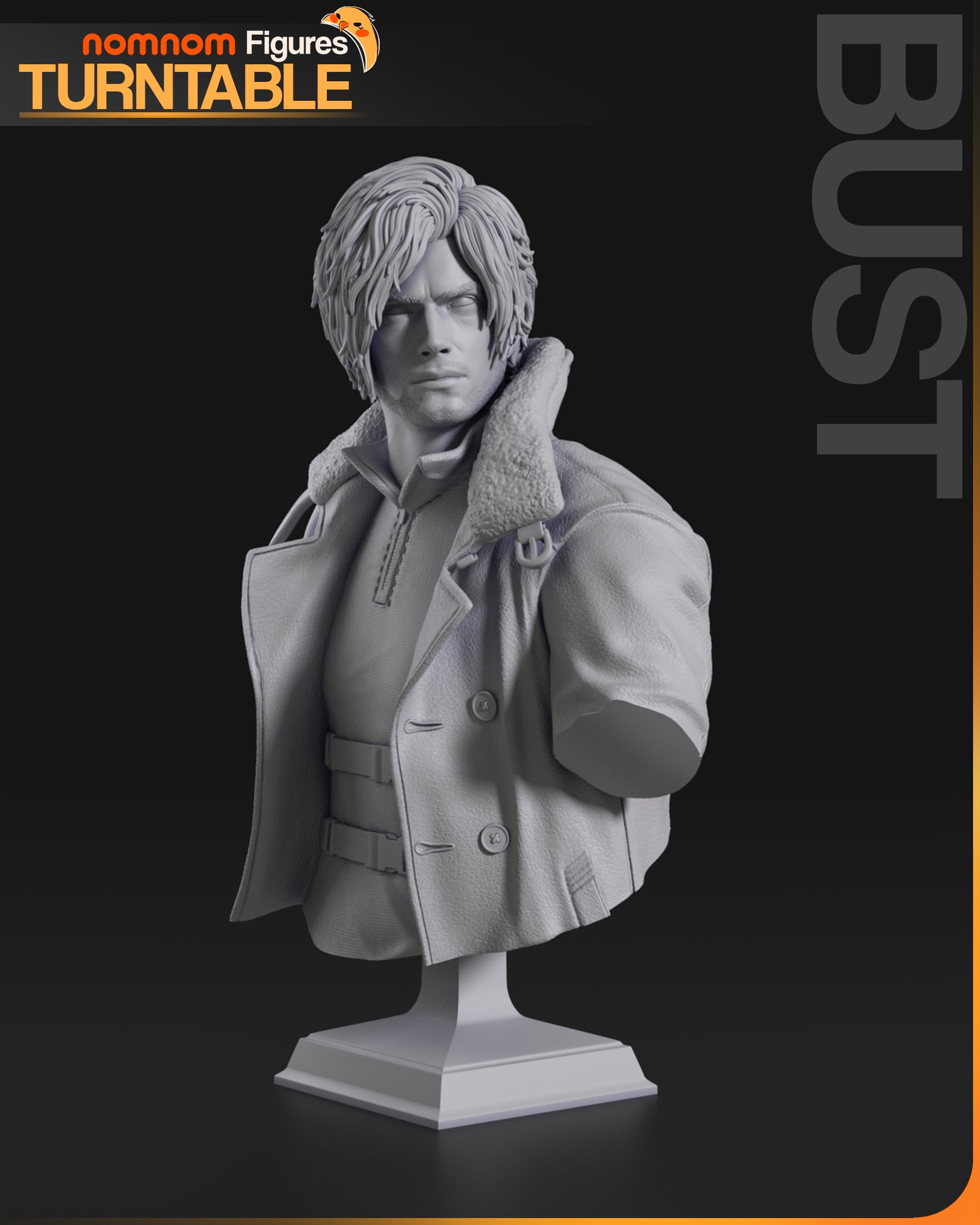 Resident Rookie resin garage kit figure by Tattles Told 3D, detailed fan art bust with intricate design and realistic features.