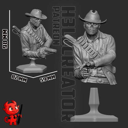 1:10 Wasteland Gunslinger | Resin Garage Kit Figure Game Fan Art | h3LL creator