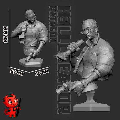 1:12 Goodest Of Good Cops | Resin Garage Kit Figure Game Fan Art | h3LL creator