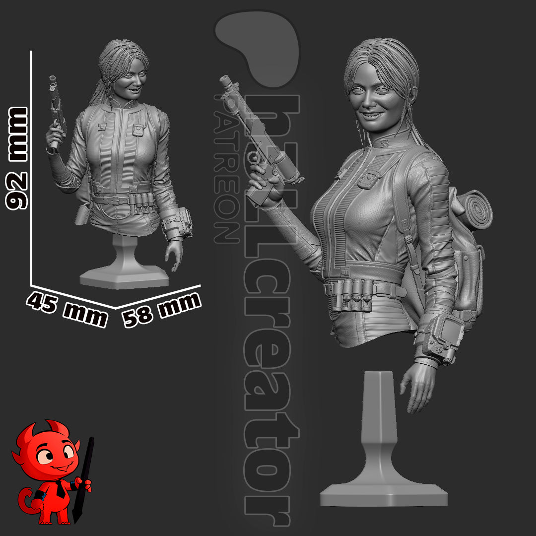 1:12 Atomic Nomad | Resin Garage Kit Figure Game Fan Art | h3LL creator