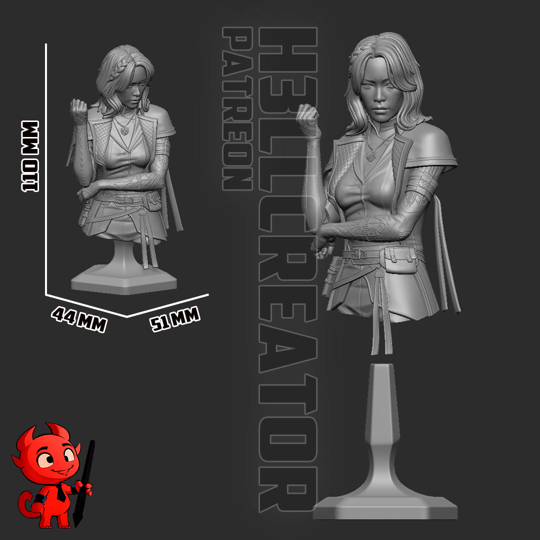 1:12 Tattooed Duelist | Resin Garage Kit Figure Game Fan Art | h3LL creator