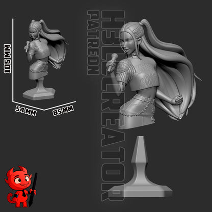 1:12 Pink Punk Popstar | Resin Garage Kit Figure Game Fan Art | h3LL creator