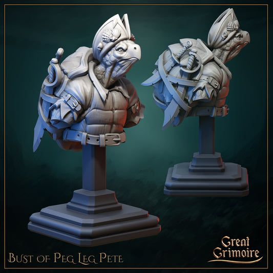 Peg Leg Pete, Tortle Pirate | Gathering Storm | D&D Tabletop Miniature | Great Grimoire