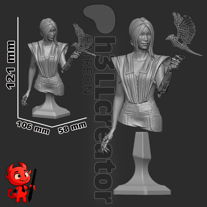 1:12 Digital Dove | Resin Garage Kit Figure Game Fan Art | h3LL creator