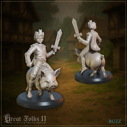 Great Folks Townsfolk, Part 1 | NPCs, Villagers, Children, Animals | Tabletop Gaming Miniatures Collection | Great Grimoire