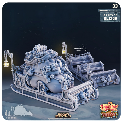 Christmas Xmas Village Set | TTRPG Scatter Diorama Dollhouse Miniature | Terrain Essentials