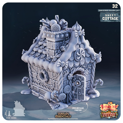 Christmas Xmas Village Set | TTRPG Scatter Diorama Dollhouse Miniature | Terrain Essentials