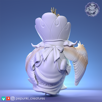 Barn Owl Princess | Tabletop or Display Scale | D&D Humblewood TTRPG Miniature | Pepunki Creatures