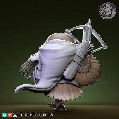 Burrowing Owl Pathfinder | Tabletop or Display Scale | D&D Humblewood TTRPG Miniature | Pepunki Creatures