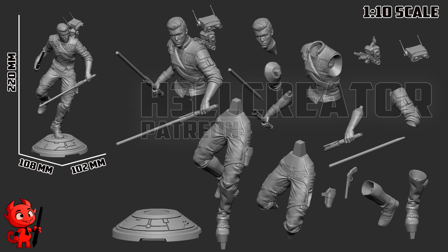 1:12 Galactic Survivor | Resin Garage Kit Figure Game Fan Art | h3LL creator