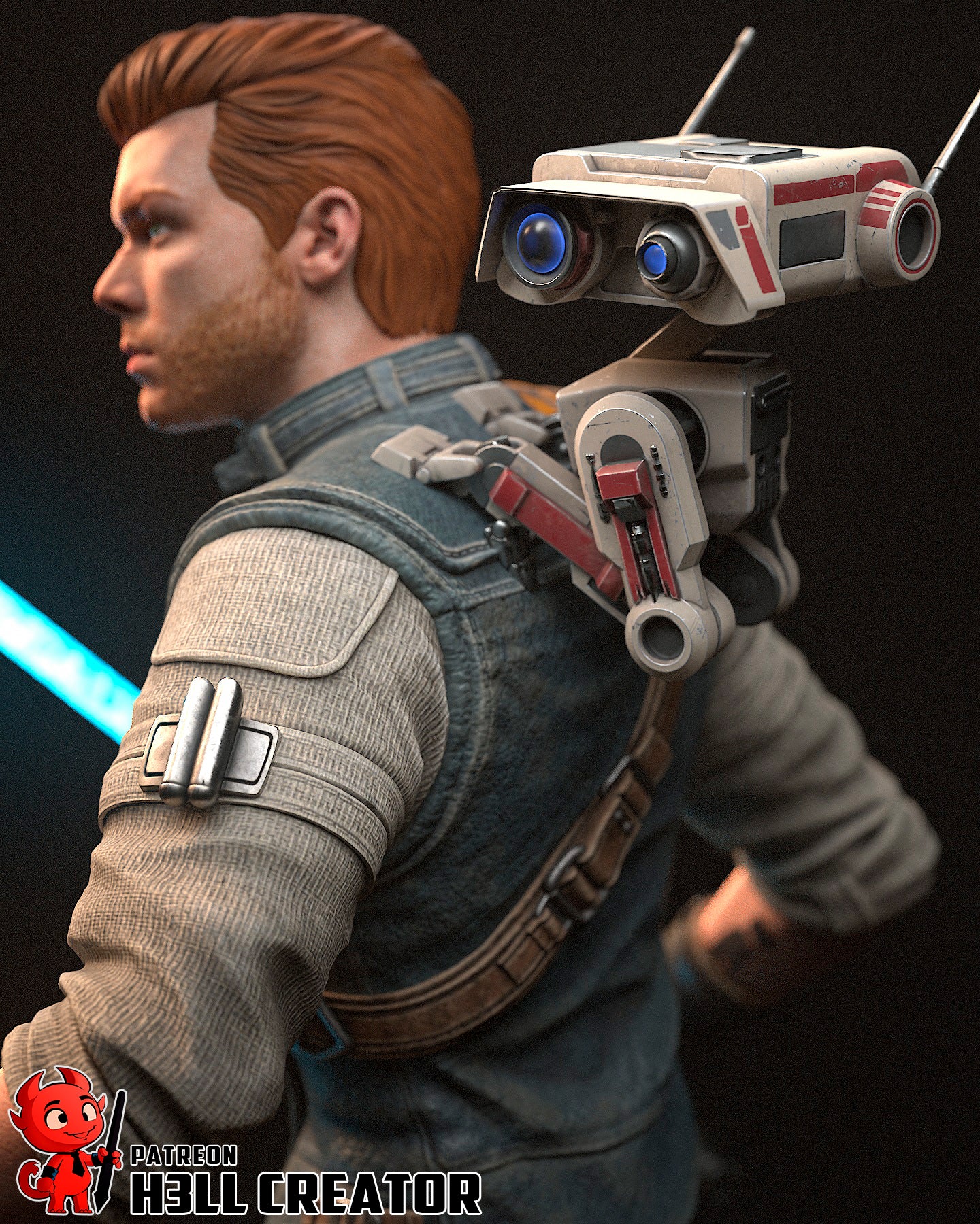 1:12 Galactic Survivor | Resin Garage Kit Figure Game Fan Art | h3LL creator