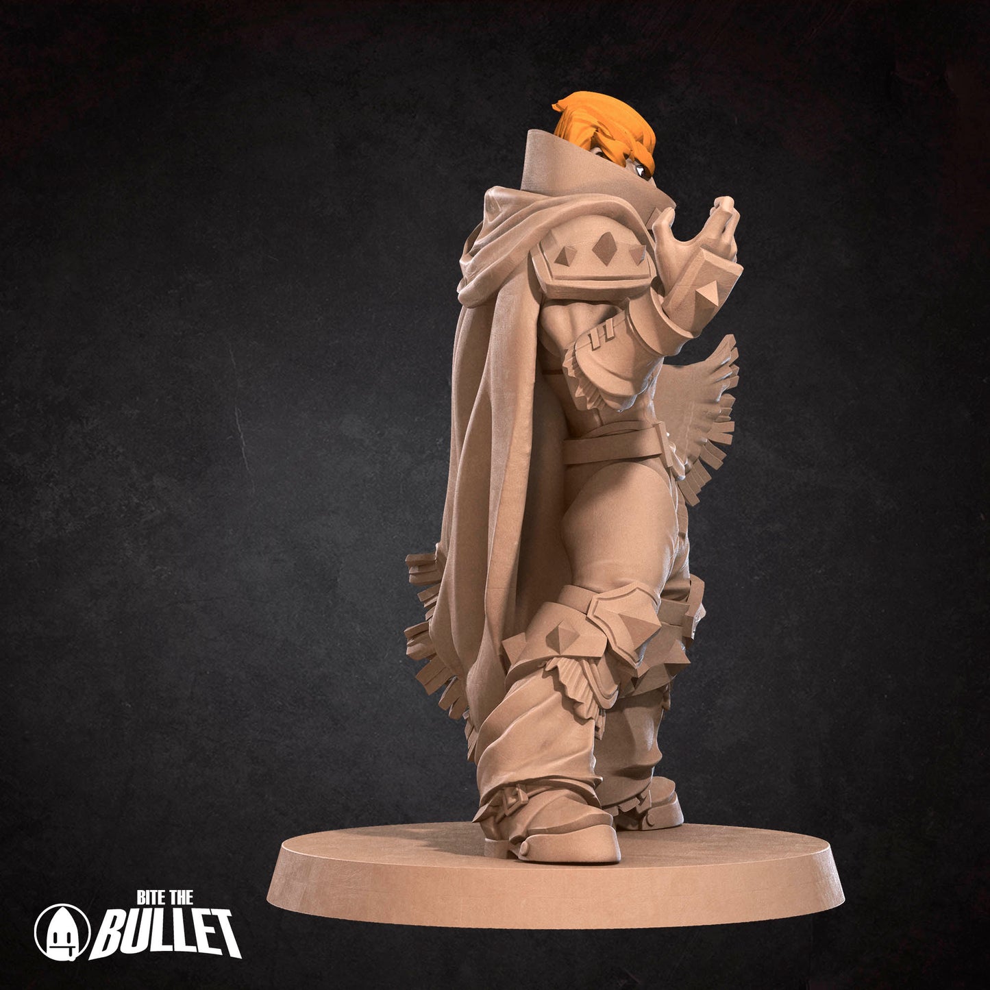 D&D Calamity King miniature from Bite the Bullet series, Tattles Told 3D, featuring a detailed fantasy character with regal armor.