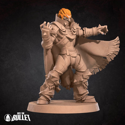 Detailed image of the Calamity King D&D TTRPG miniature by Tattles Told 3D, featuring a fierce king character with intricate armor.