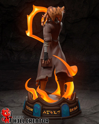 Arcane Fire Mage | Resin Garage Kit Figure Game Fan Art | h3LL creator