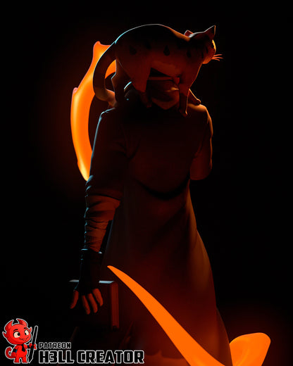 Arcane Fire Mage | Resin Garage Kit Figure Game Fan Art | h3LL creator