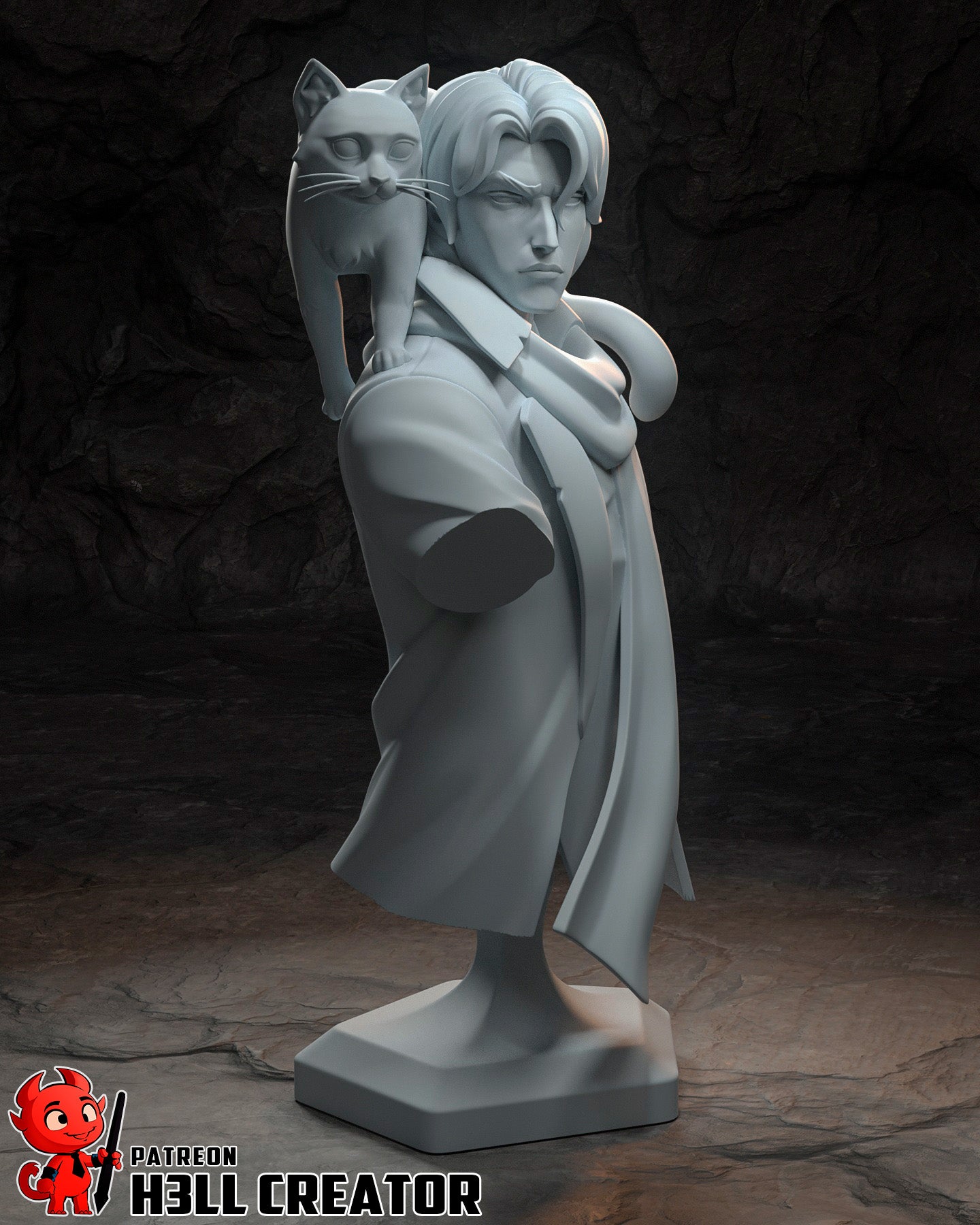 Arcane Fire Mage | Resin Garage Kit Figure Game Fan Art | h3LL creator