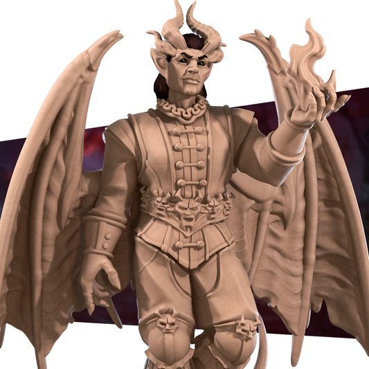 Exxotic Cambion Devil | Pinup SFW NSFW Versions | Tabletop Gaming Scale Resin Miniature | Bite the Bullet