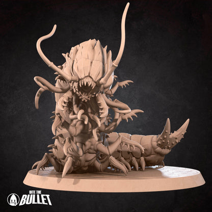 D&D Carrion Crawler miniature by Tattles Told 3D, detailed model with tentacles and segmented body for tabletop gaming.