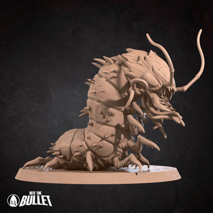 D&D Carrion Crawler miniature by Tattles Told 3D, detailed fantasy creature with multiple tentacles and menacing appearance.