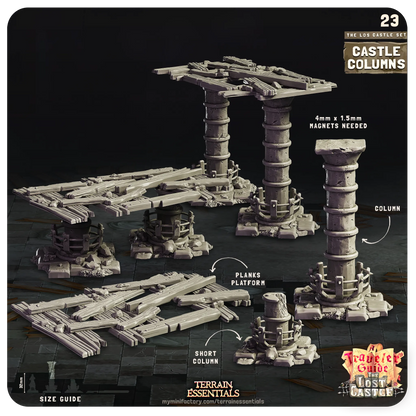 The Lost Castle Set | TTRPG Scatter Diorama Dollhouse Miniature | Terrain Essentials