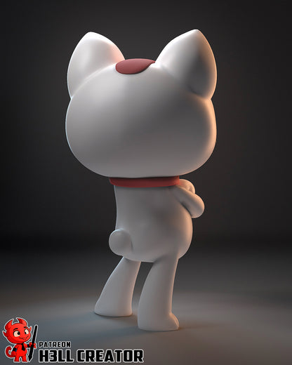 1:12 Turbo Neko | Resin Garage Kit Figure Game Fan Art | h3LL creator