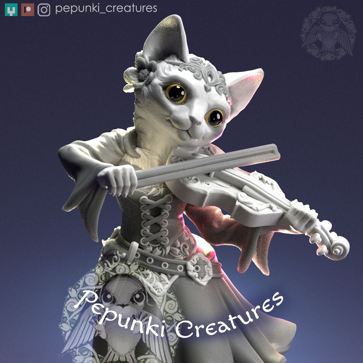 Cat Lady Bard | Pepunki Creatures