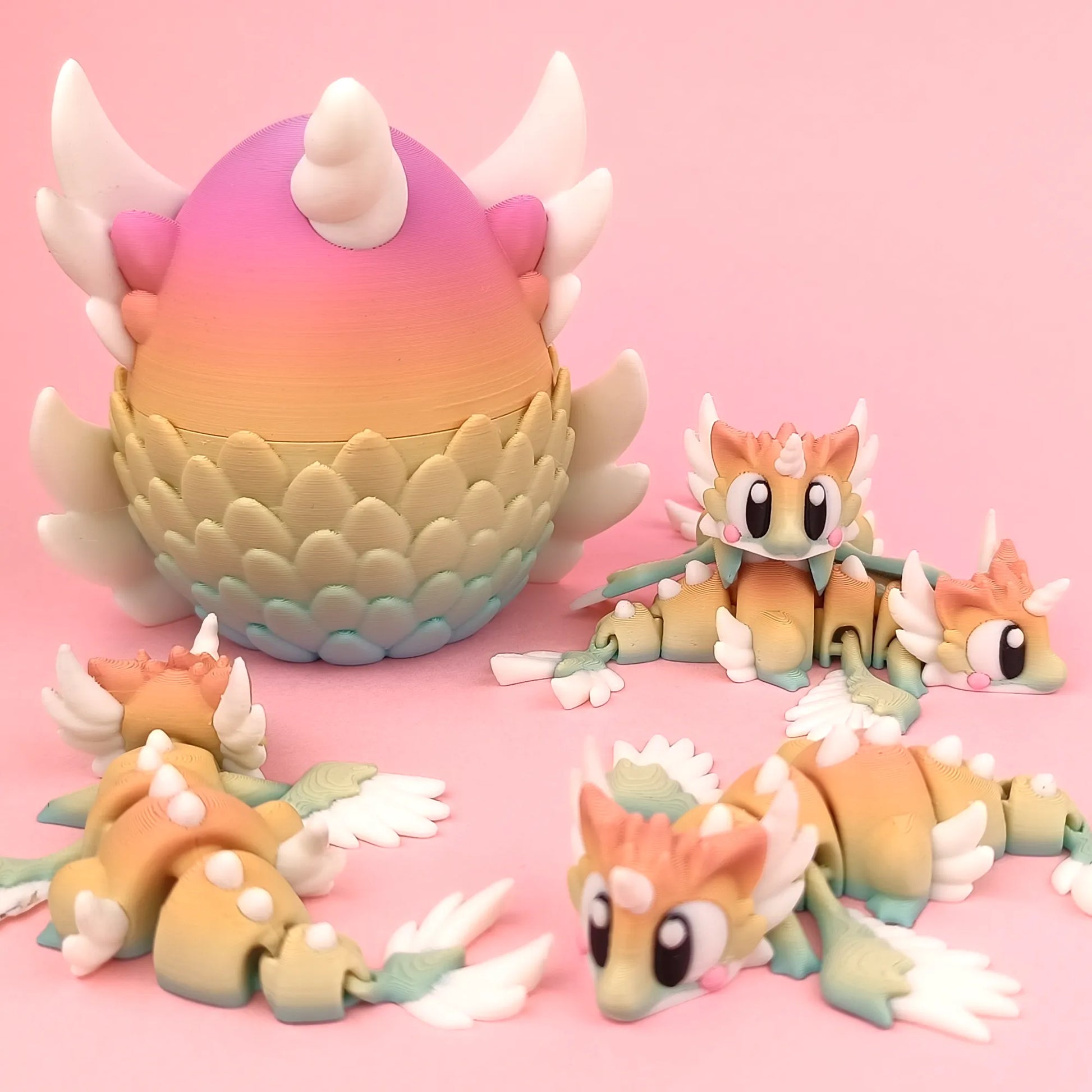 Flexi Celestial Mini Dragon & Egg | 3DGOB - Tattles Told 3D